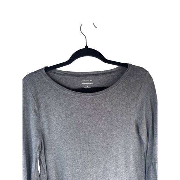 2/$30 Banana Republic Medium Designer Tee Belle Sleeve Top Gray - Picture 6 of 14